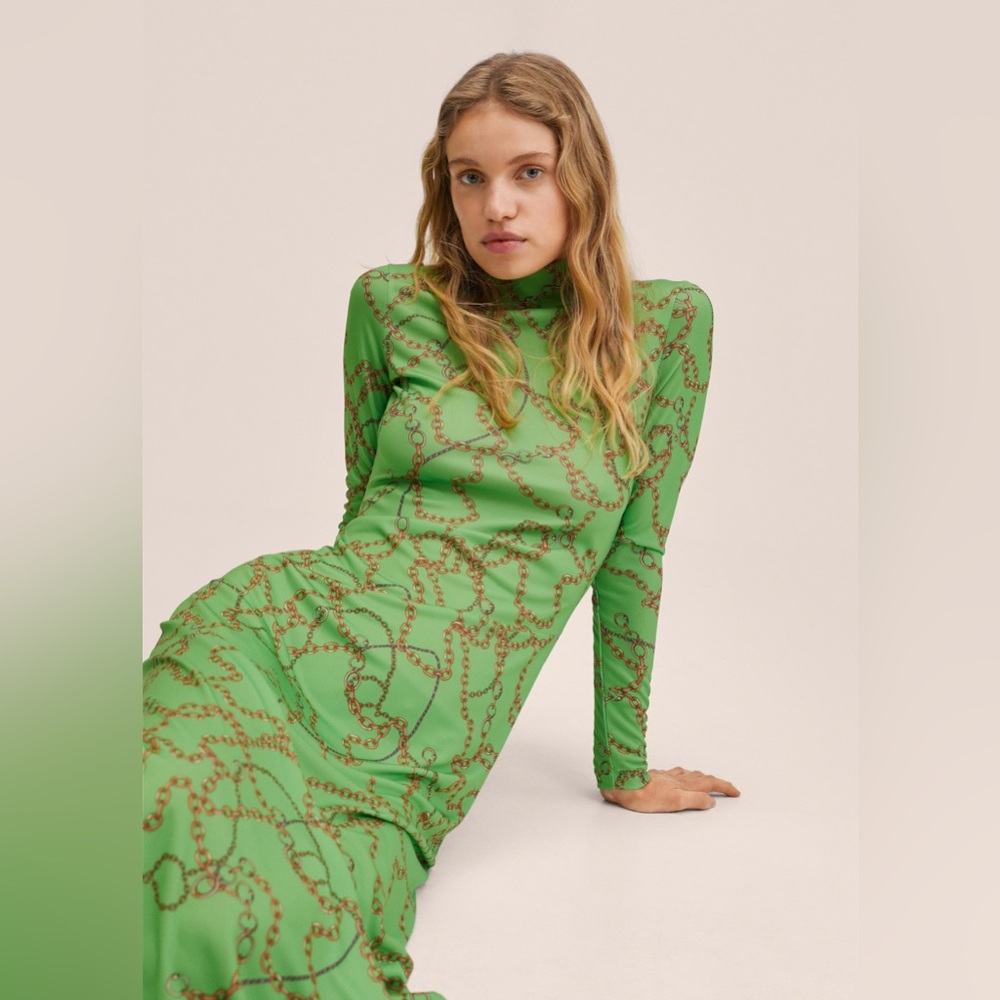 Mango Chain Print Dress